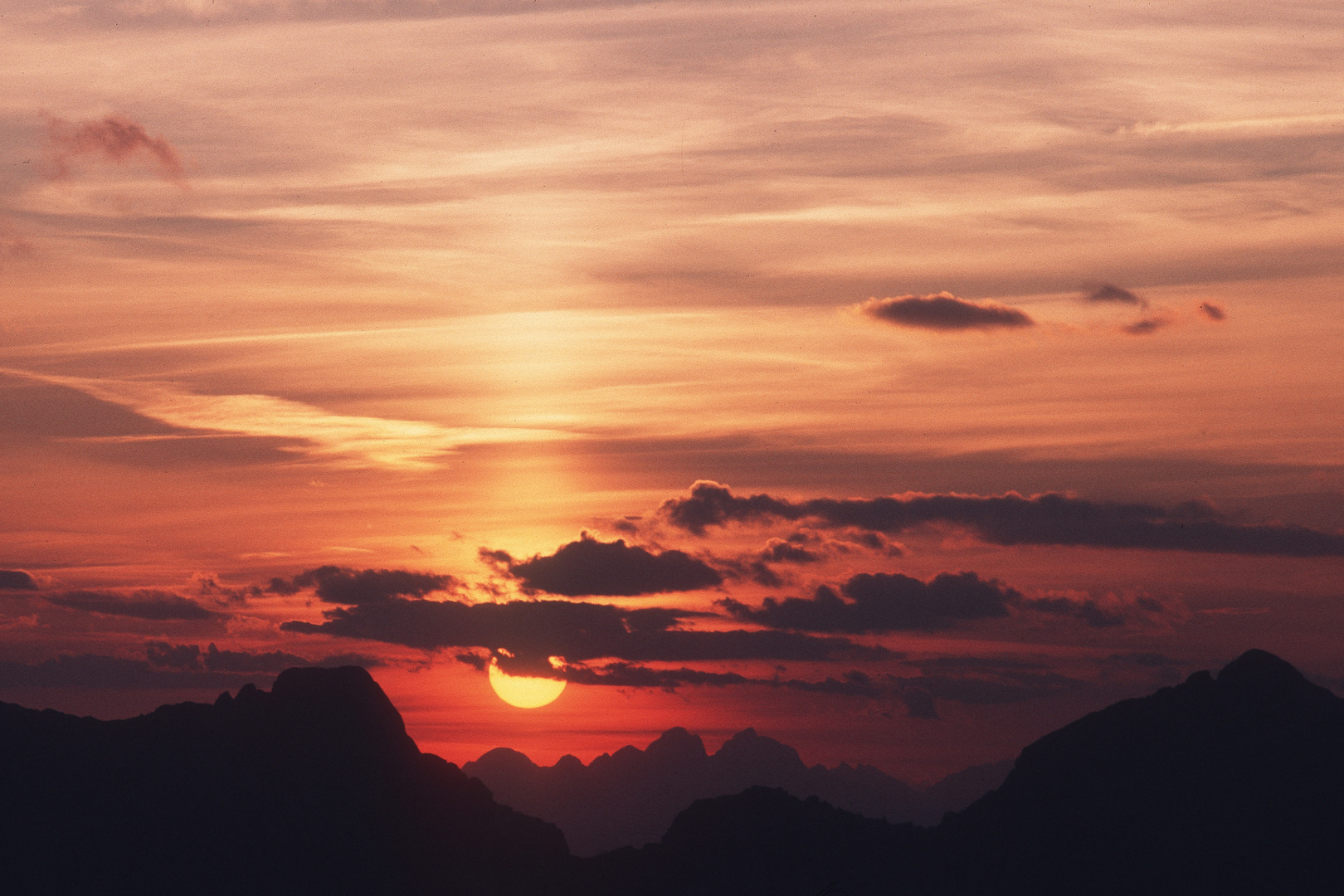 Sonnenuntergang in den Alpen