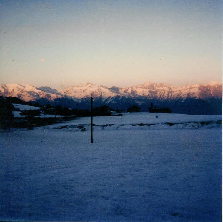 Sonnenuntergang in den Alpen