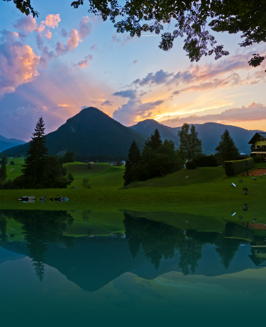 Sonnenuntergang in den Alpen