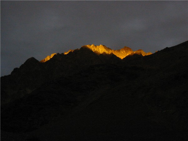 Sonnenuntergang in den Anden