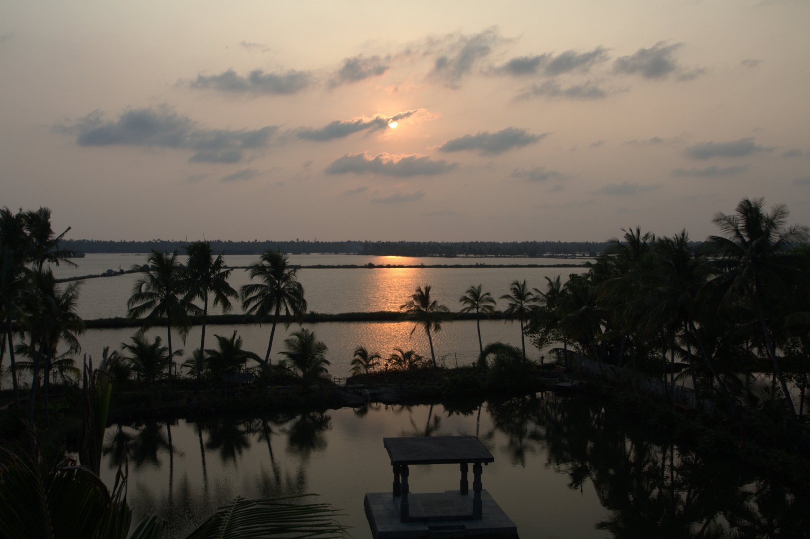 Sonnenuntergang in den Backwaters