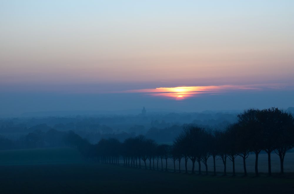 Sonnenuntergang in den Baumbergen