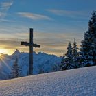 Sonnenuntergang in den Bergen