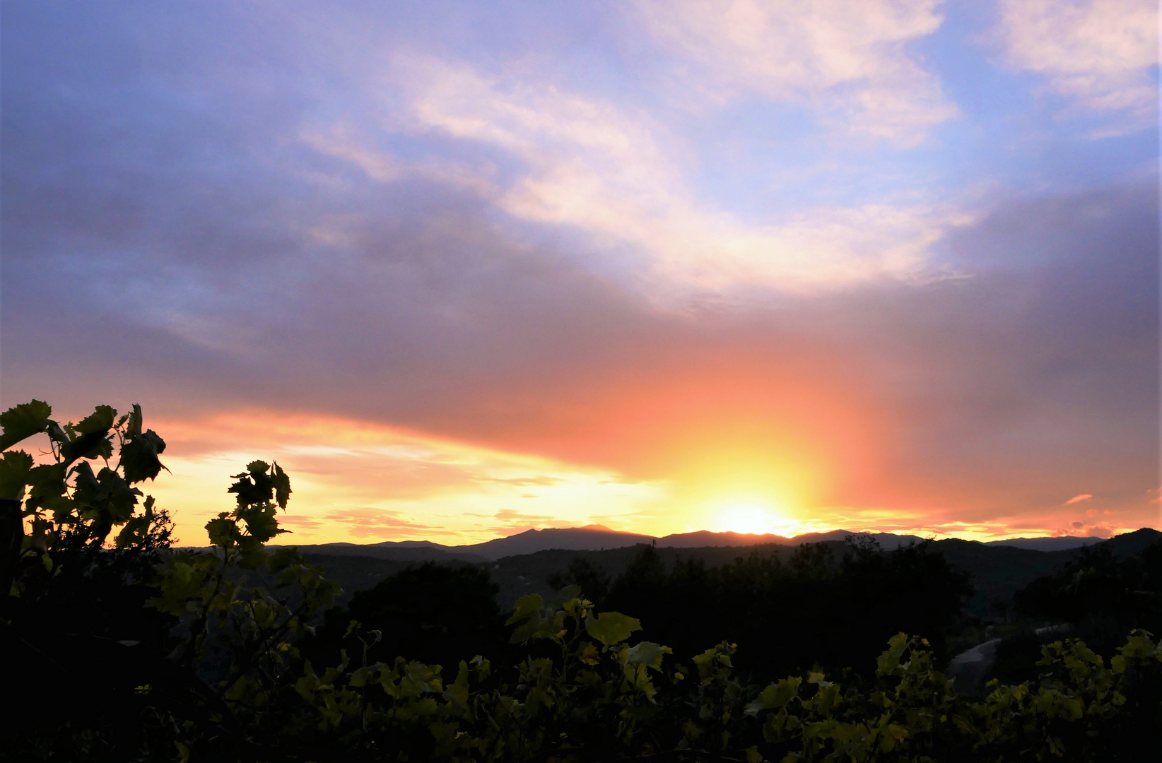 Sonnenuntergang in den Bergen