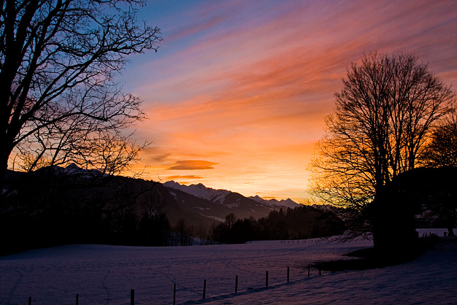 Sonnenuntergang in den Bergen....