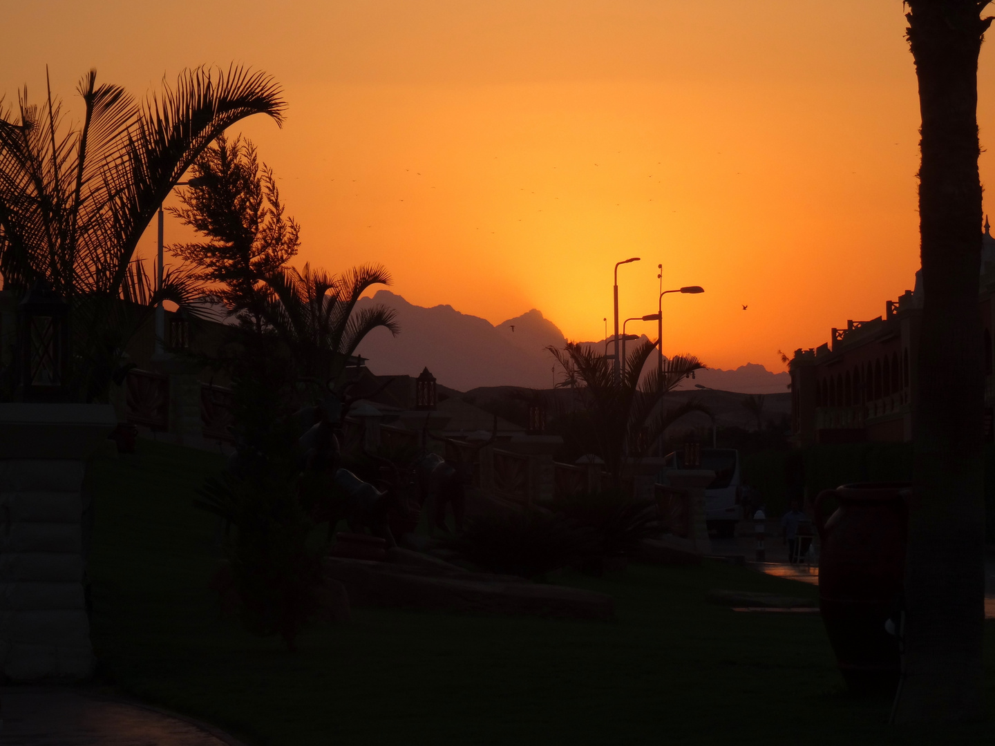 Sonnenuntergang in den Bergen