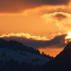 Sonnenuntergang in den Bergen