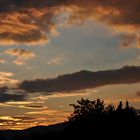 Sonnenuntergang in den Bergen