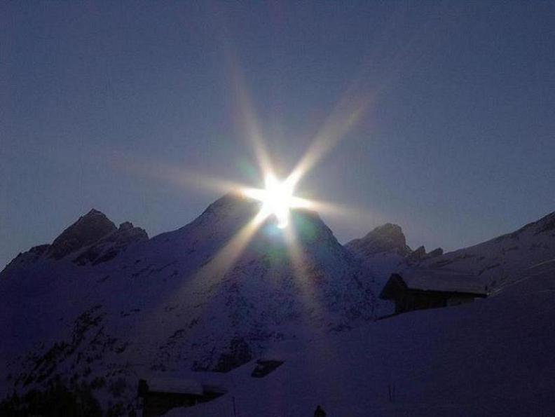 Sonnenuntergang in den Bergen