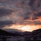 Sonnenuntergang in den Bergen