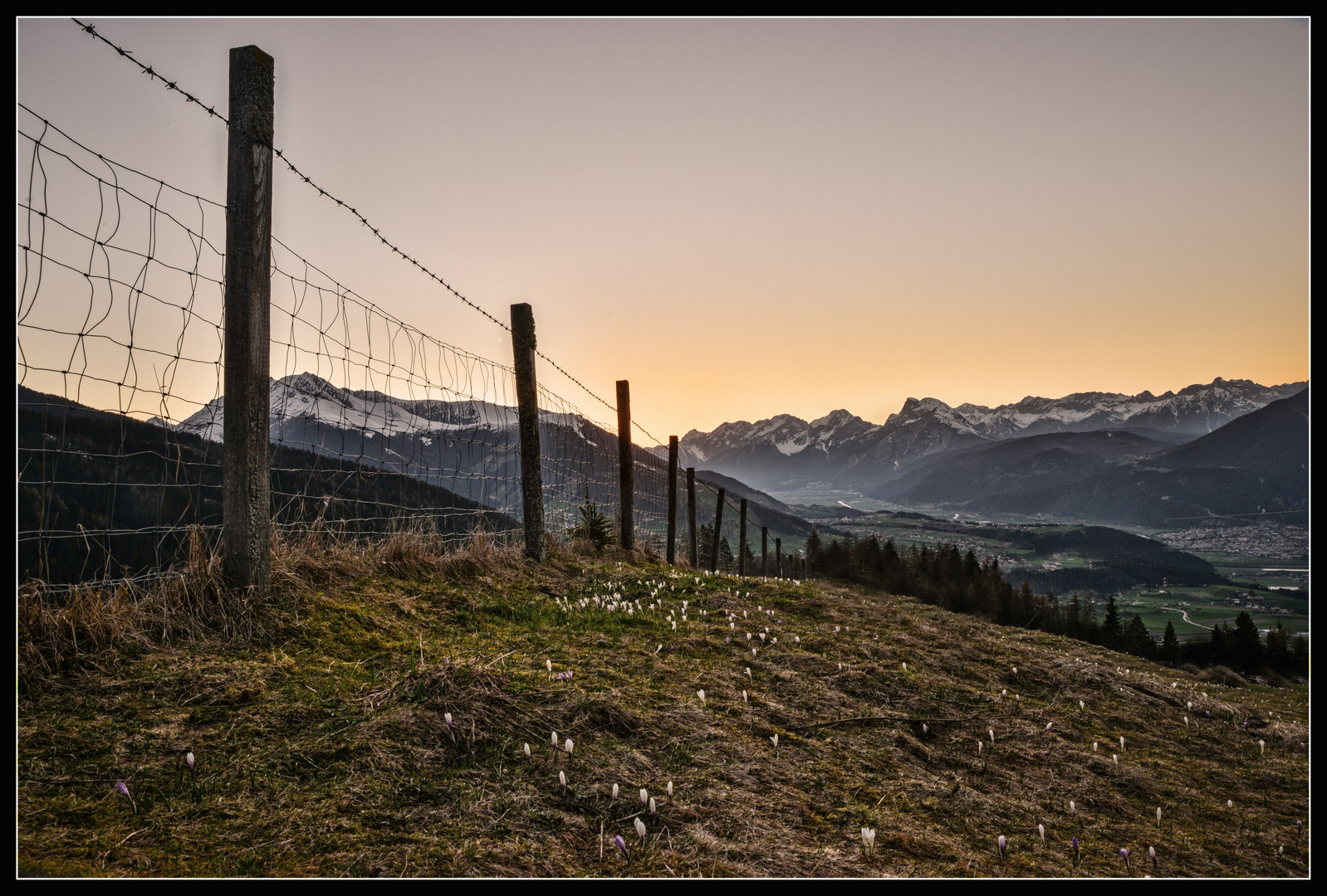 Sonnenuntergang in den Bergen