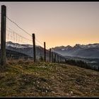 Sonnenuntergang in den Bergen