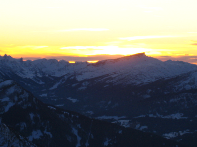 Sonnenuntergang in den Bergen - Sonthofen