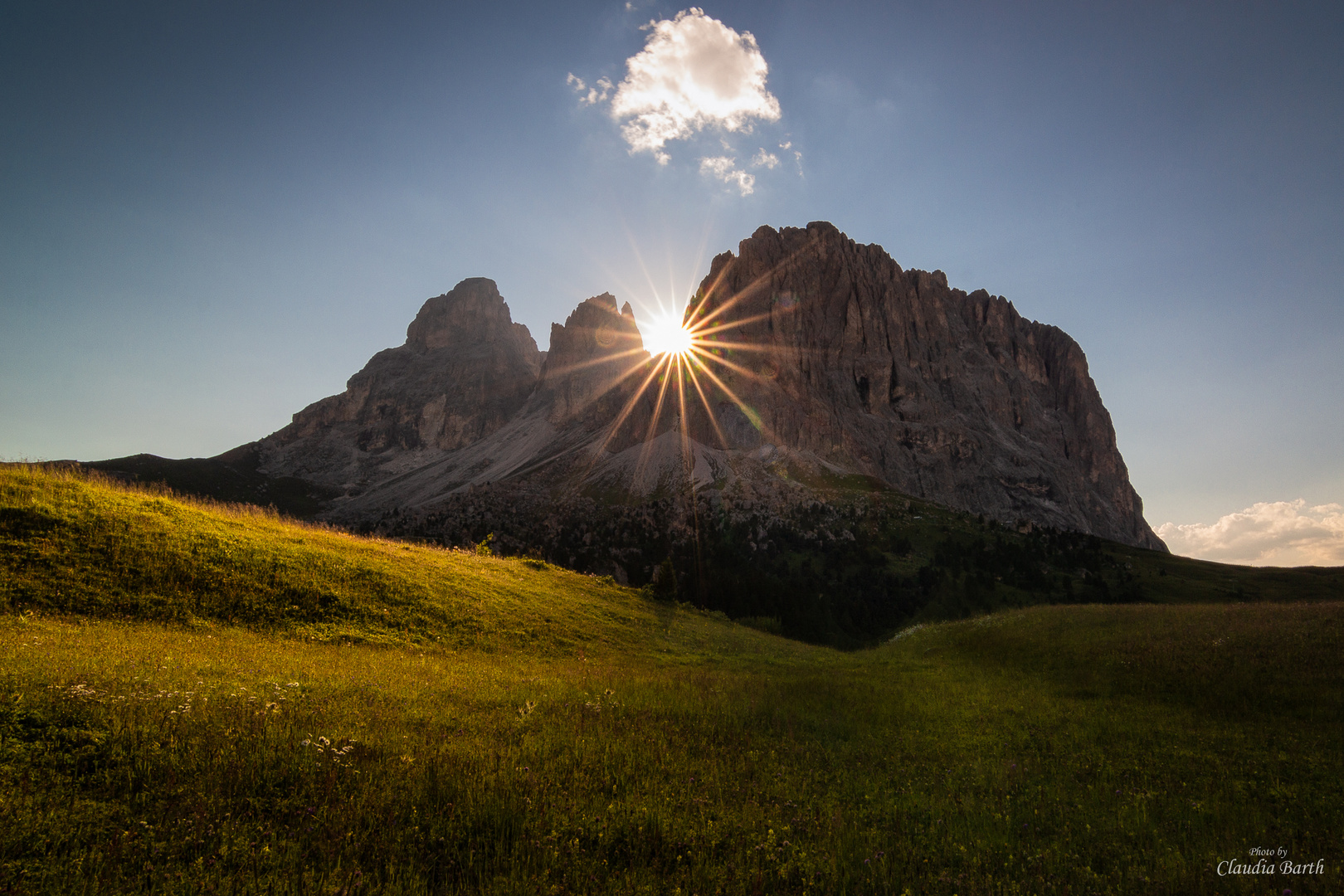 Sonnenuntergang in den Dolomiten