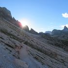 Sonnenuntergang in den Dolomiten