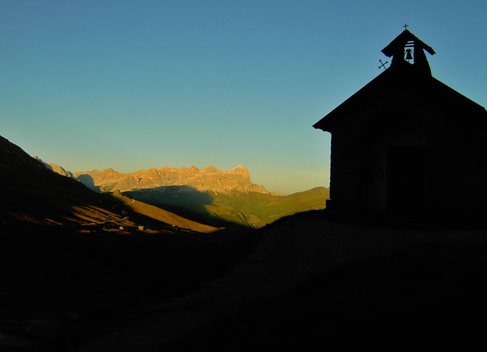 Sonnenuntergang in den Dolomiten