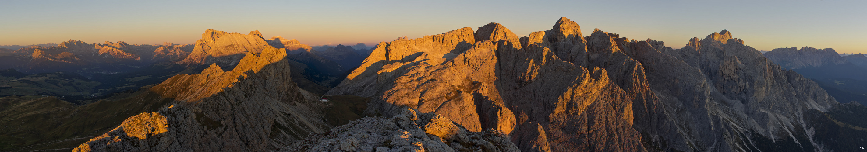 Sonnenuntergang in den Dolomiten