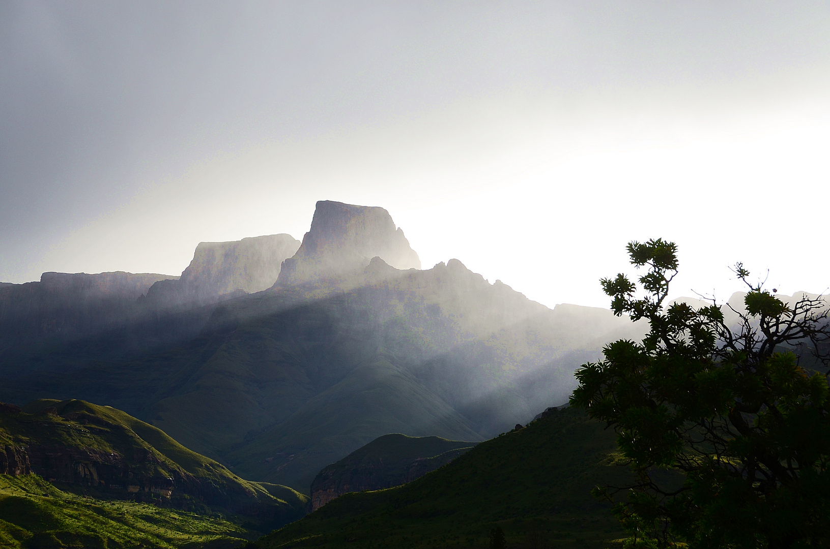 Sonnenuntergang in den Drakensbergen