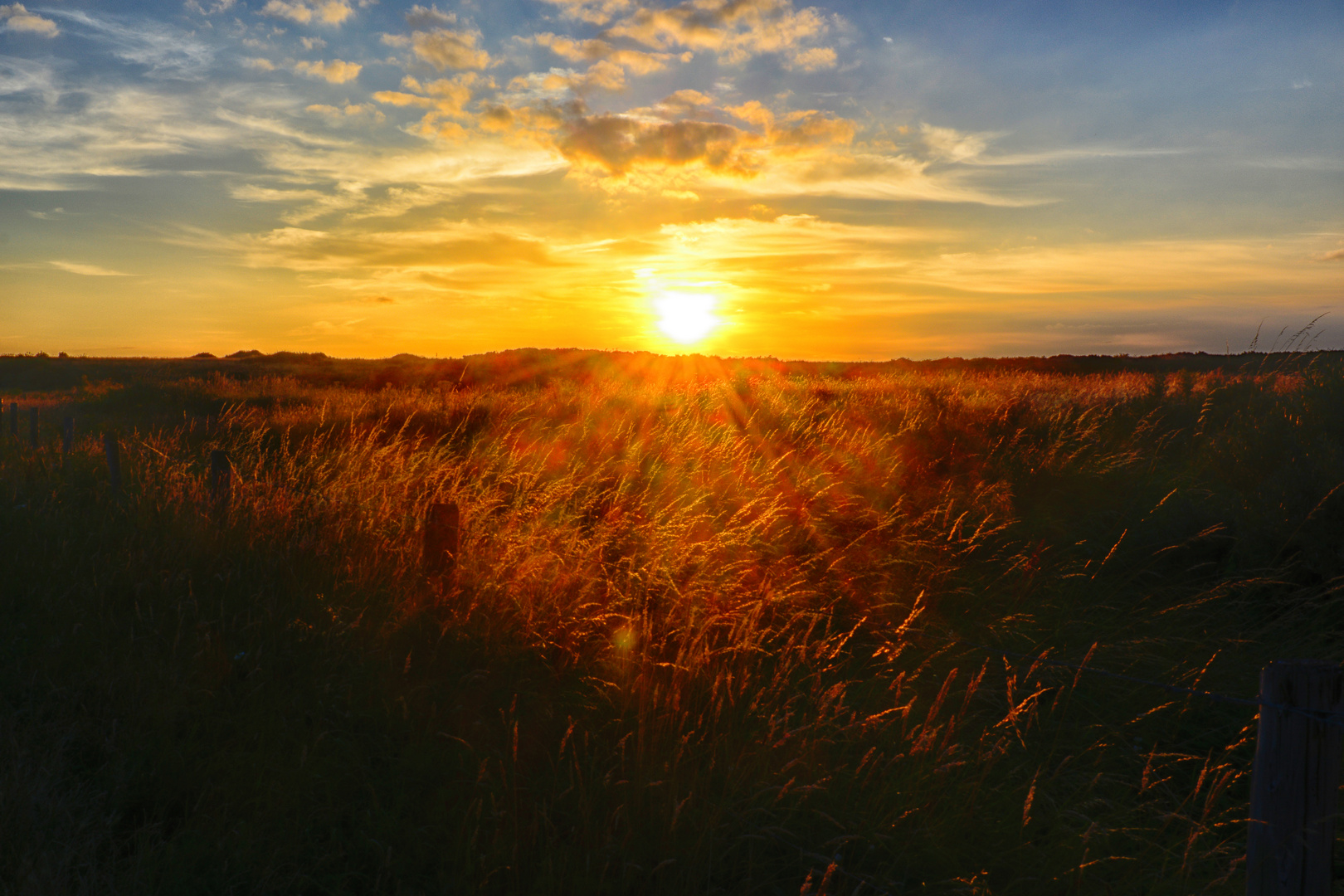 Sonnenuntergang in den Dünen