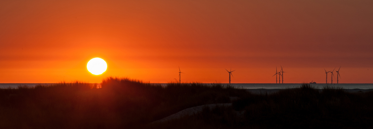 Sonnenuntergang in den Dünen