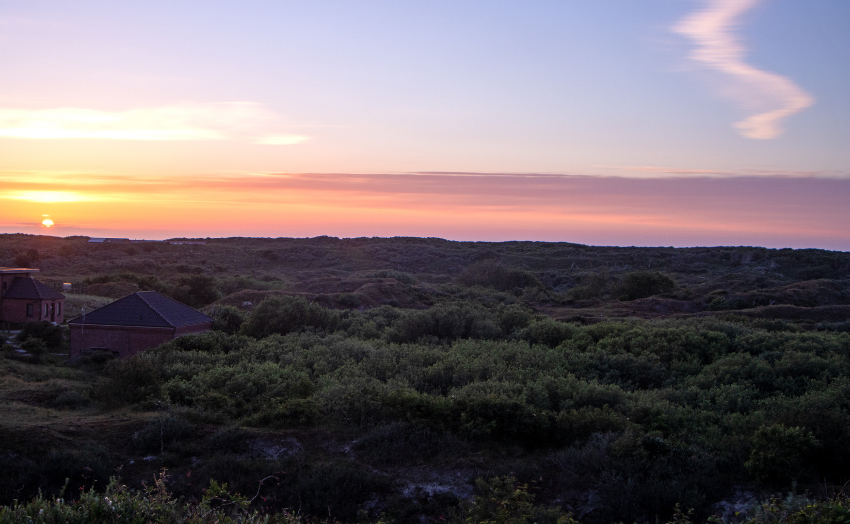 Sonnenuntergang in den Dünen