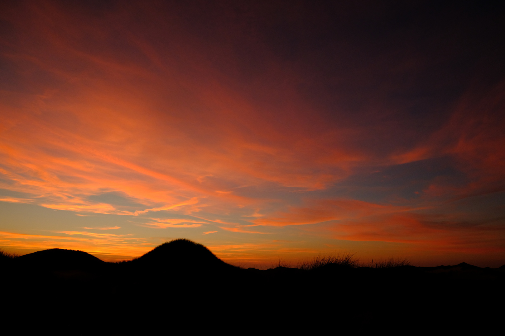 Sonnenuntergang in den Dünen