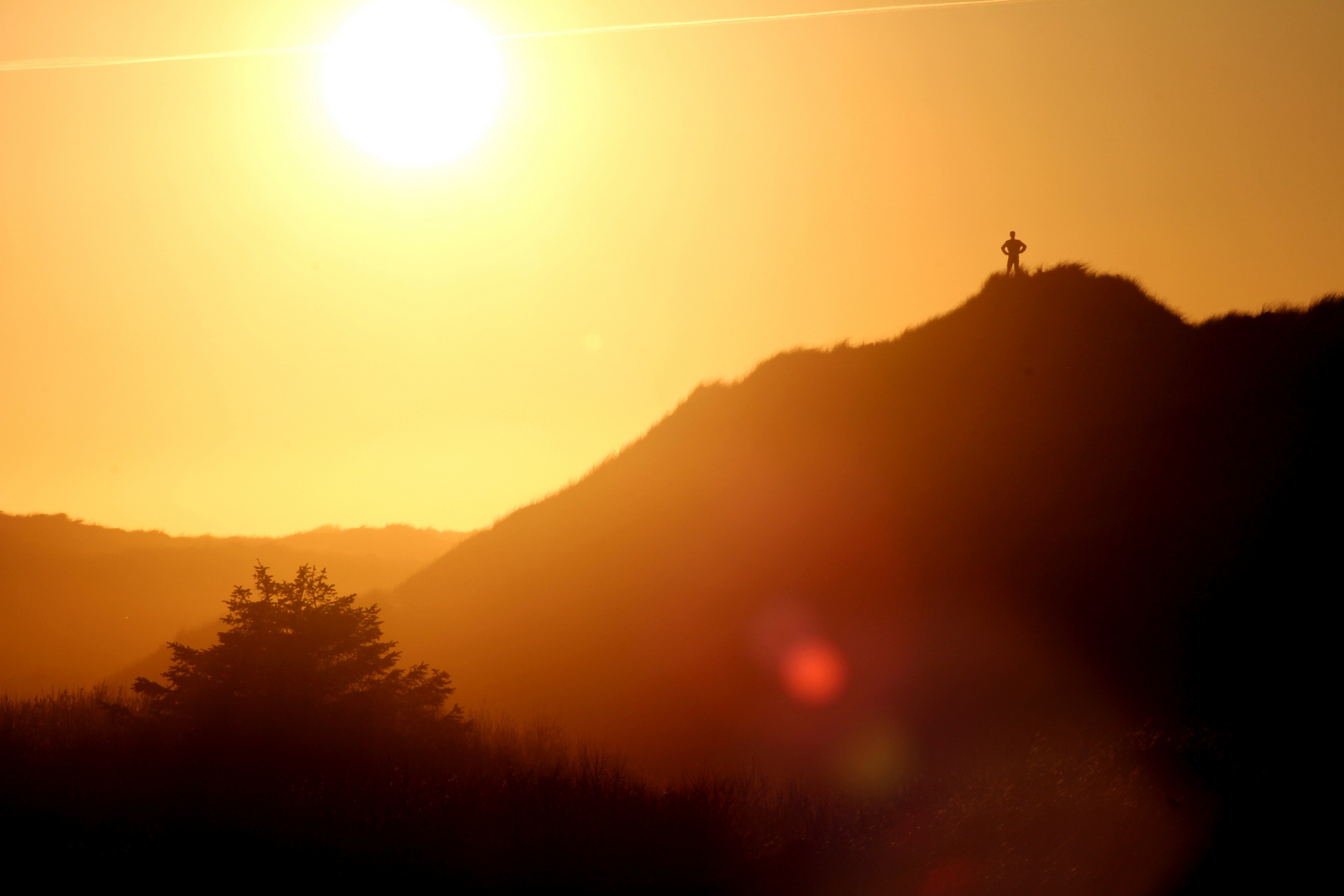 Sonnenuntergang in den Dünen