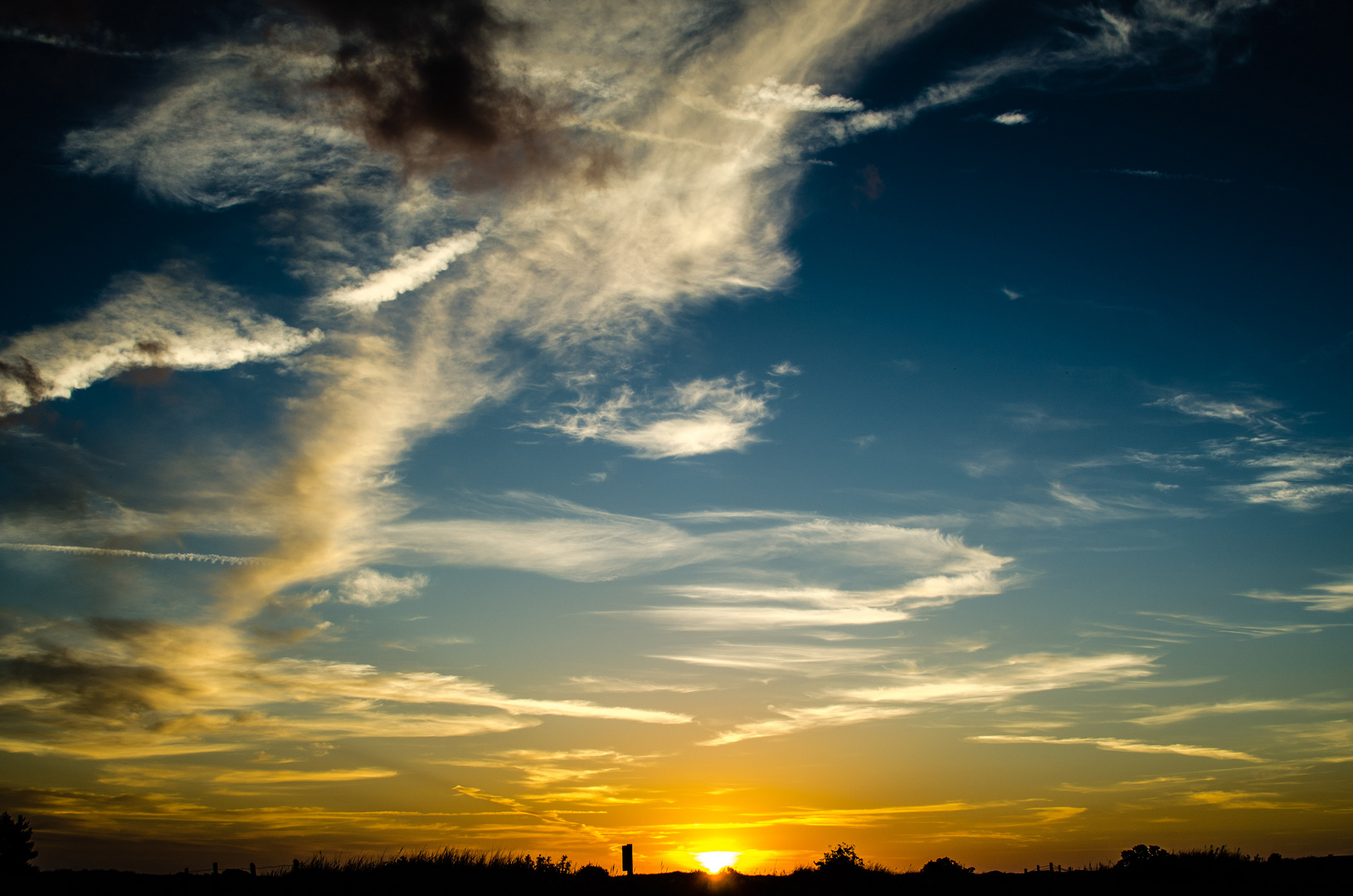 Sonnenuntergang in den Dünen