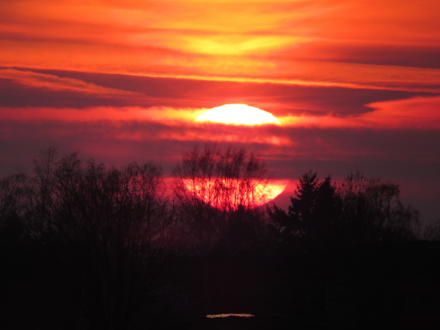 Sonnenuntergang in den Niederungen