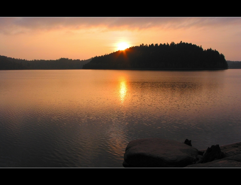 Sonnenuntergang in den Nordvogesen