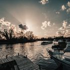 Sonnenuntergang in den Norfolk Broads