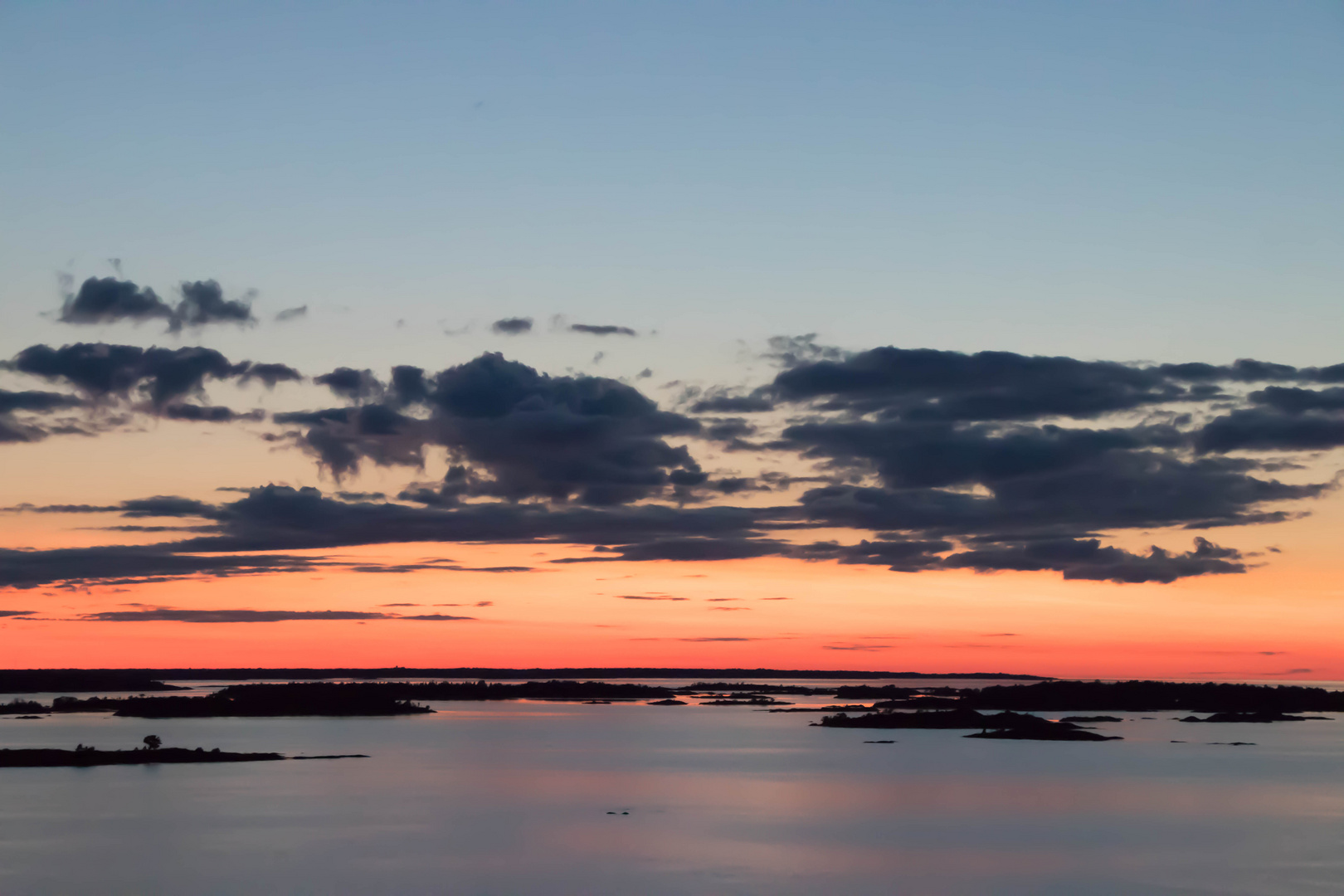 Sonnenuntergang in den Schären