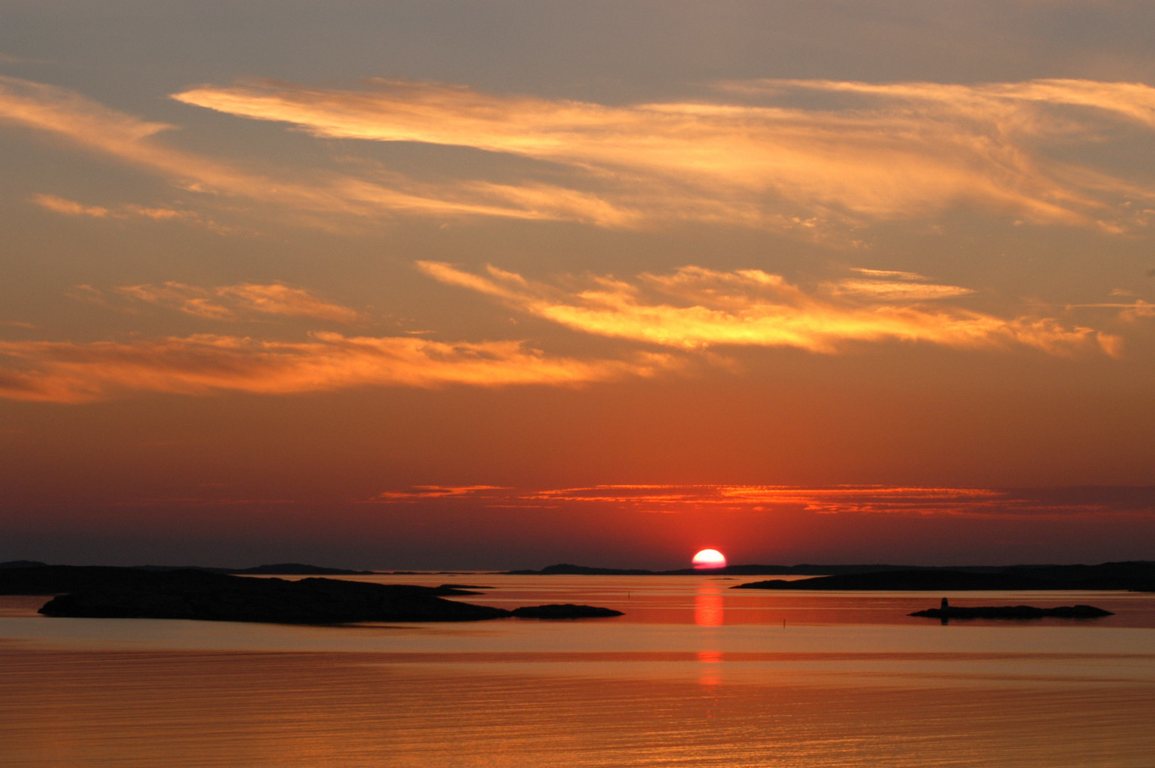 Sonnenuntergang in den Schären...