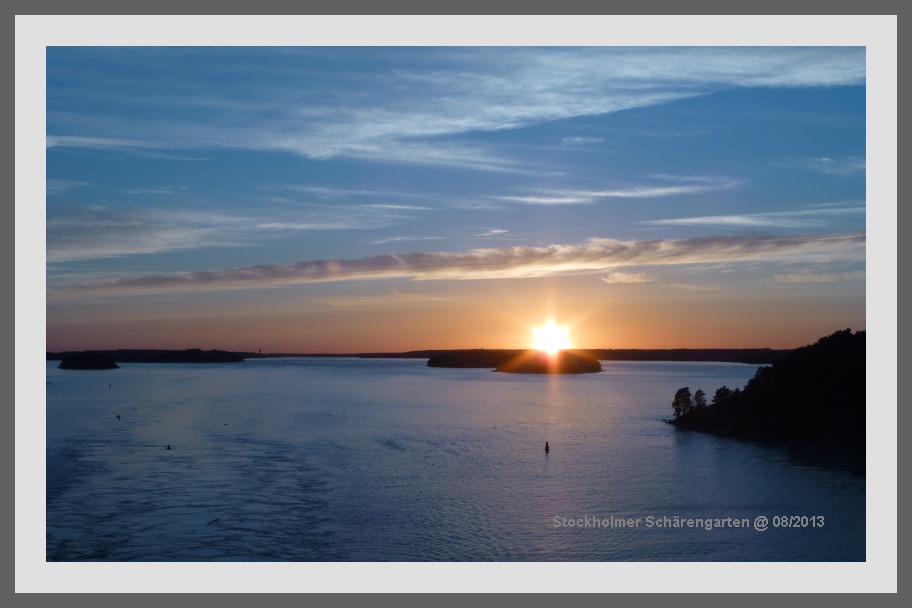 Sonnenuntergang in den Schären