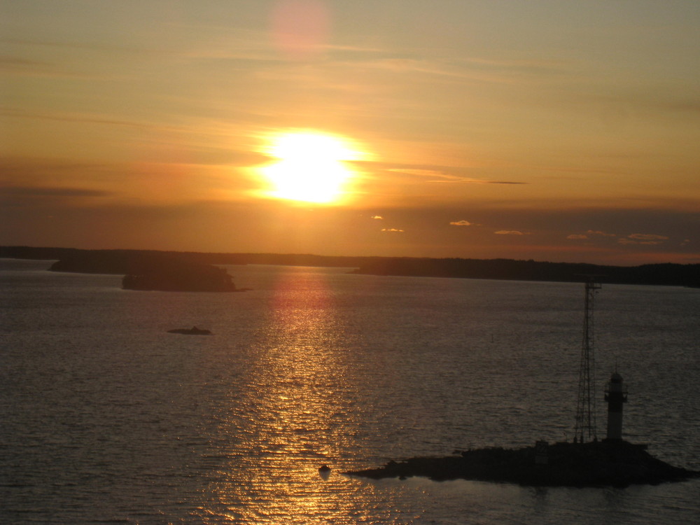 Sonnenuntergang in den Schären