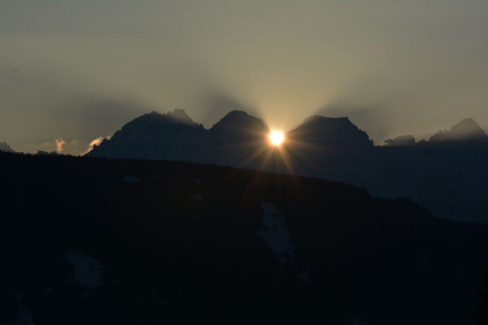 Sonnenuntergang in den Stubaiern