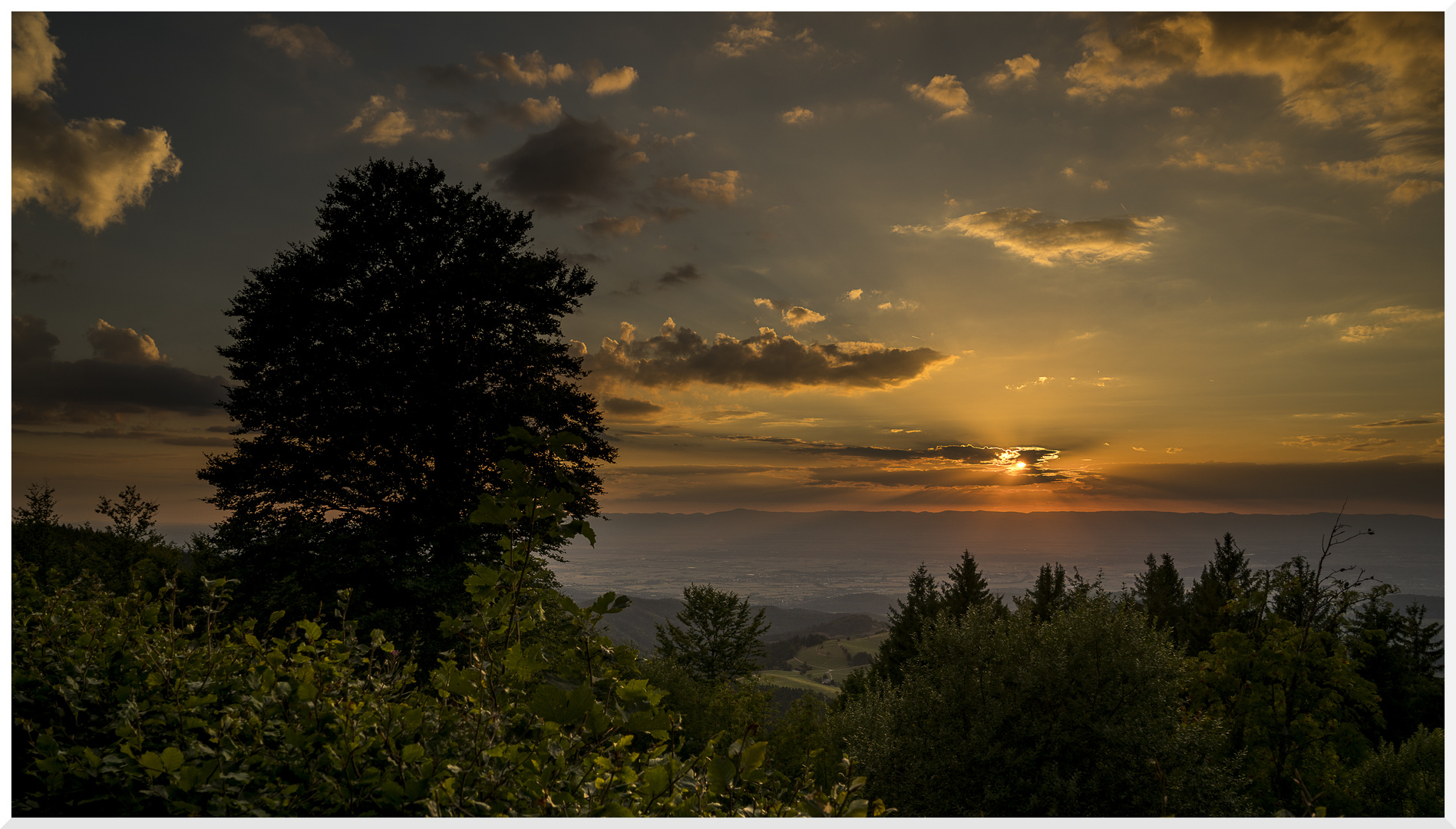 Sonnenuntergang in den Vogesen