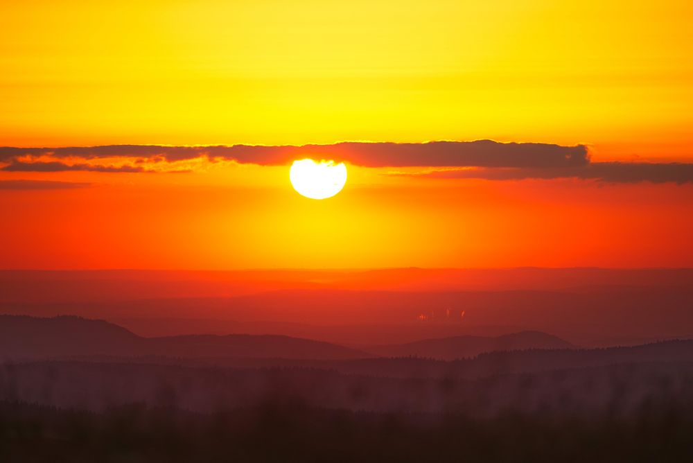 Sonnenuntergang in den Vogesen