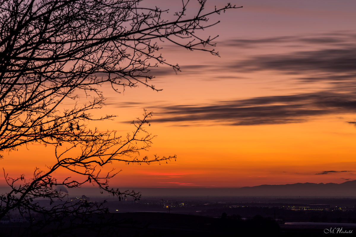 Sonnenuntergang in den Vogesen