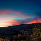 Sonnenuntergang in den Vogesen. Granges-sur-Vologne