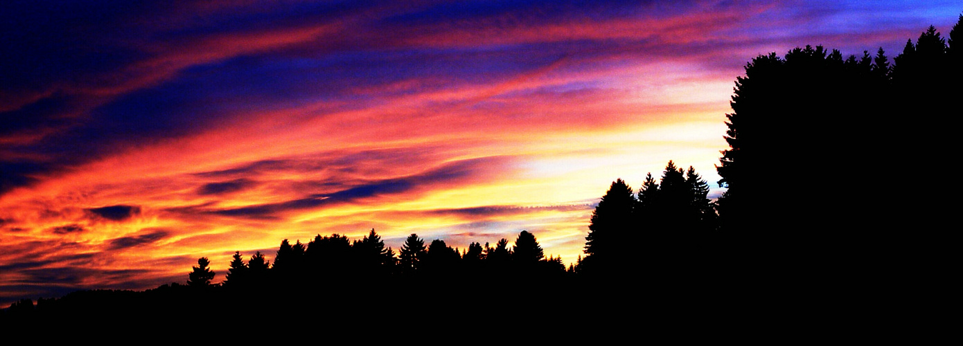 Sonnenuntergang in den Voralpen