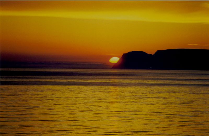 Sonnenuntergang in den Westfjorden