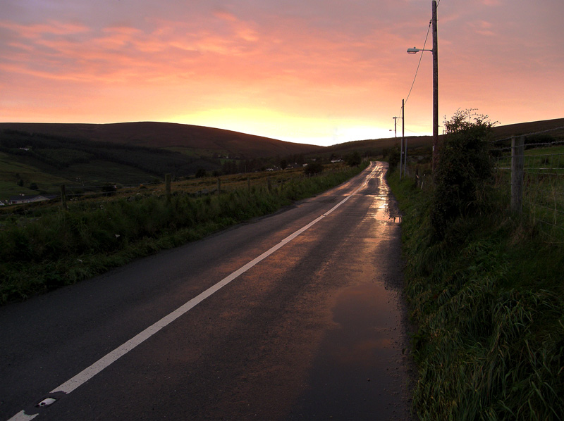 Sonnenuntergang in den Wicklow Mountains