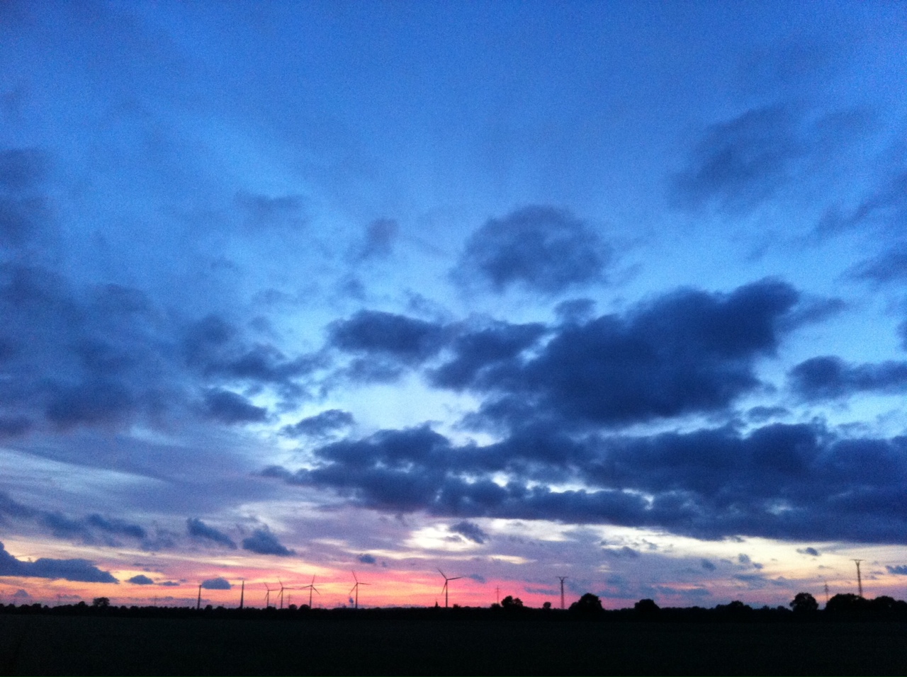 Sonnenuntergang in der Achimer Marsch - bei Bremen