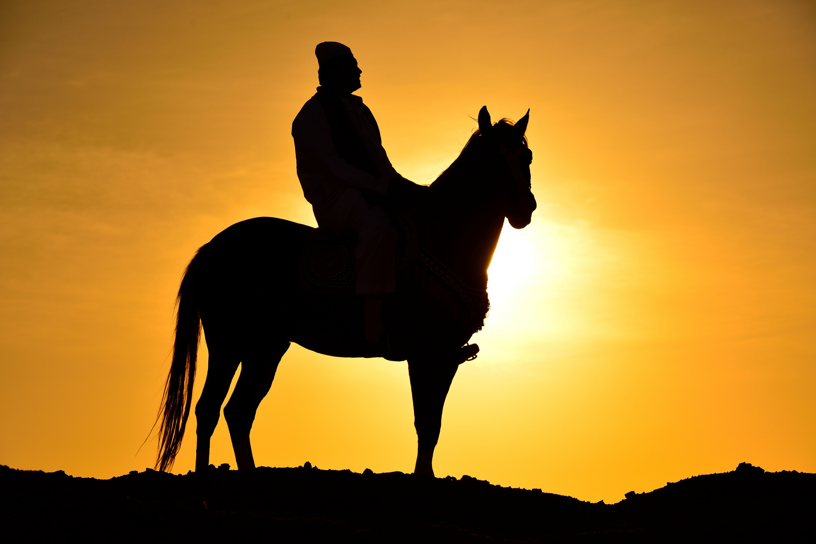 Sonnenuntergang in der Ägyptischen Wüste