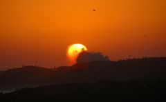 Sonnenuntergang in der Brandung vor Essaouira