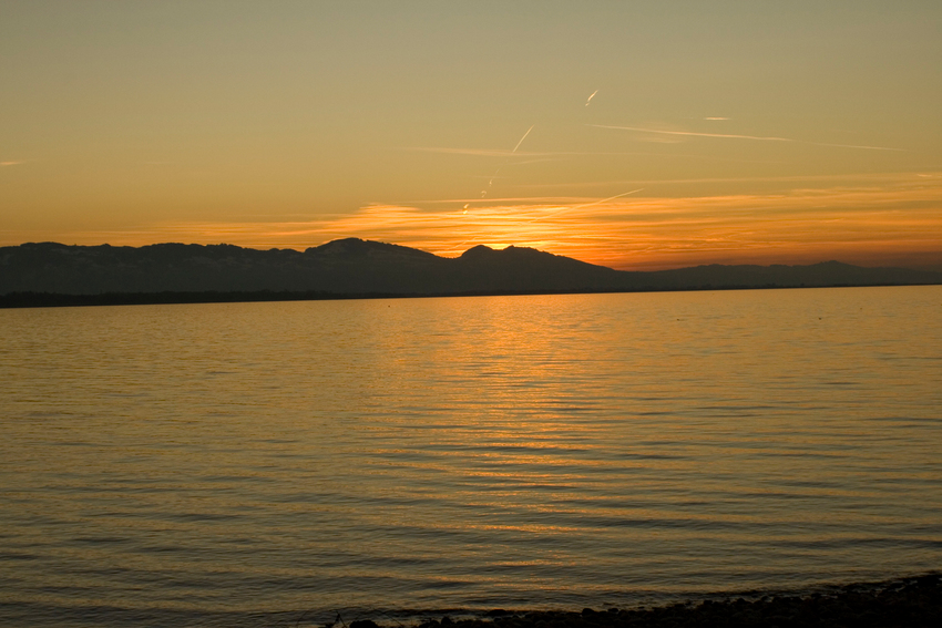 Sonnenuntergang in der Bregenzer bucht