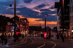 Sonnenuntergang in der Bremer City