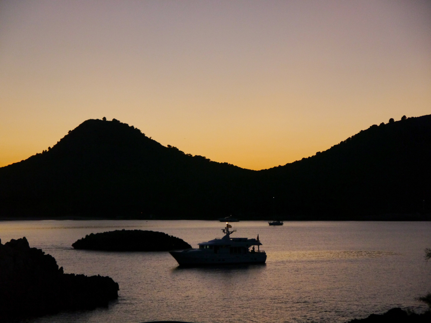 Sonnenuntergang in der Cala Agulla