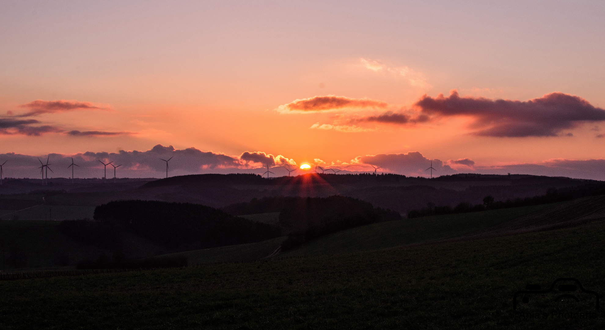 Sonnenuntergang in der Eifel